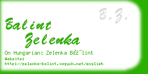 balint zelenka business card